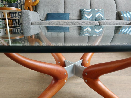 Image 1 of Porada Denuo Salontafel – Italiaans Design – Massief Hout & Glas