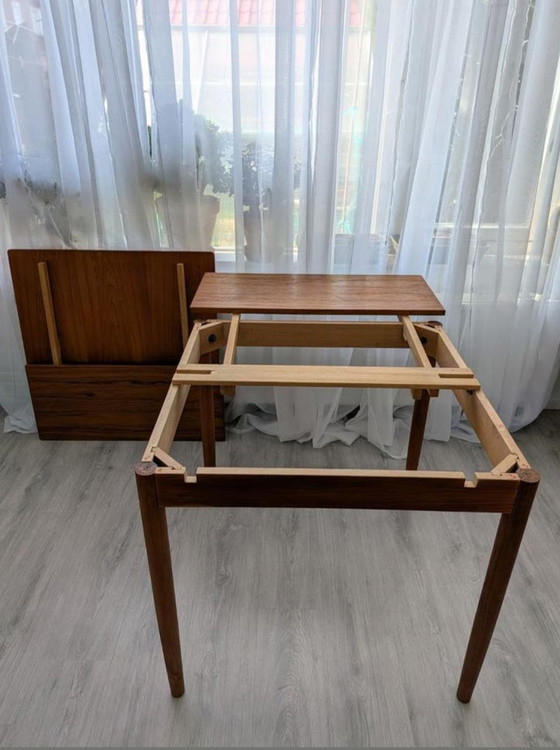 Image 1 of Vintage blond Teak 60s ext. dining table