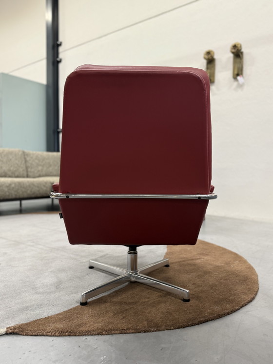 Image 1 of Gelderland 400 Sessel Rotes Leder Design Stuhl