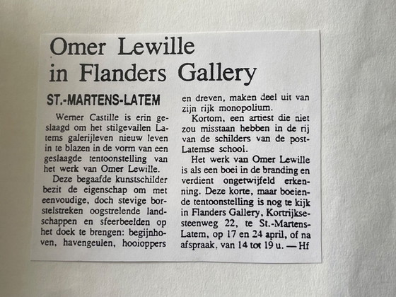 Image 1 of Olieverschilderij op linnen doek door Omer Lewille