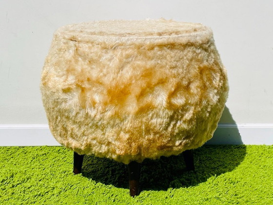 Image 1 of Ottoman Stool/Storage Chest. Vintage 50s