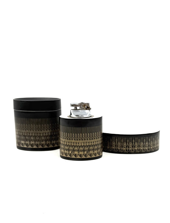 Image 1 of Juego de fumar de porcelana estilo Hollywood Regency de Hans Theo Baumann, Rosenthal, Alemania, década de 1970