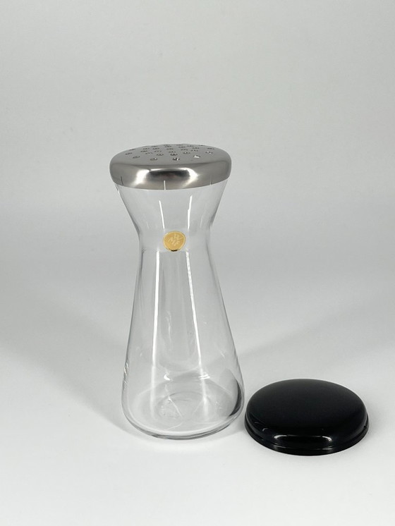 Image 1 of Shaker WMF Wagenfeld (coperchio nero) – Etichetta originale Bauhaus – 13 cm