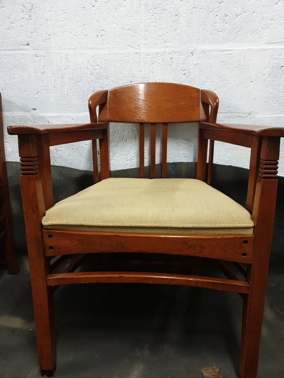 Image 1 of 6 fauteuils de salle à manger Schuitema Art Nouveau