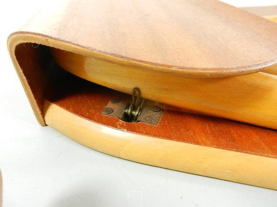 Image 1 of Appendiabiti vintage in compensato di teak di metà secolo per appendere vestiti