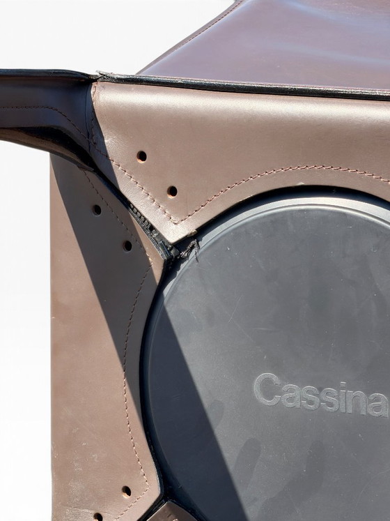 Sedia CAB 412 di Mario Bellini per Cassina, pelle sella marrone – Sedie da pranzo, Leather (photo 14 of 14)