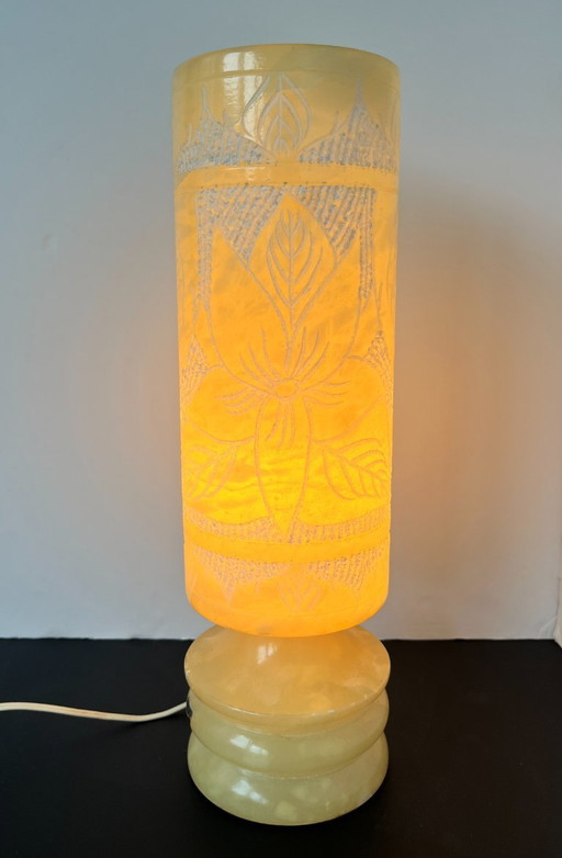 Table lamp albast retro mid century alabaster herna 70s