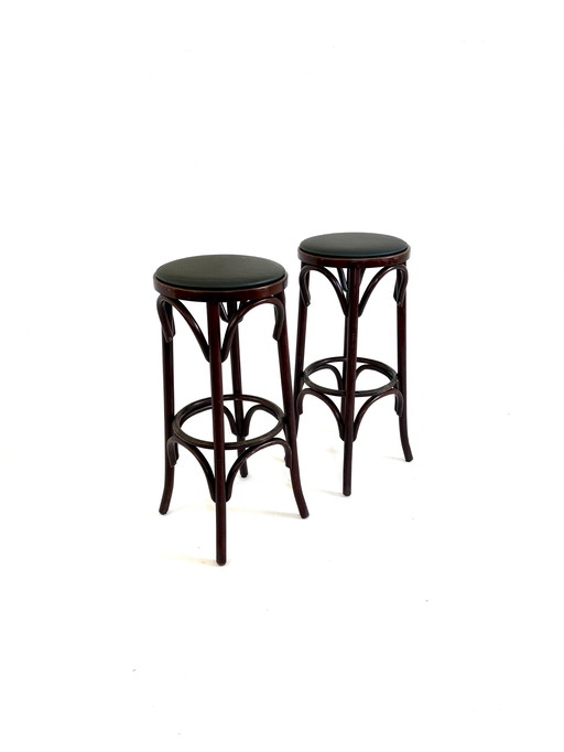 2x vintage bentwood barkruk ‘80