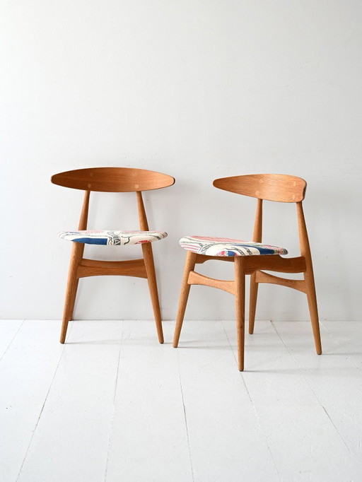 Paar CH33 Stühle von Hans Wegner