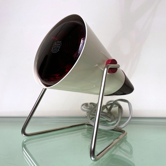 Image 1 of Vintage Jaren 60 Philips Infraphil HP 3603 Infraroodlamp met Doos en Handleiding