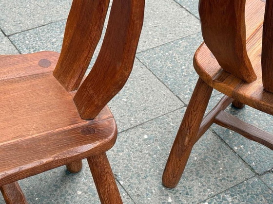 1/6 De Puydt Kunstmeubelen Chair Solid Oak 70s, Dining chairs, Wood, Brown (photo 5 of 7)