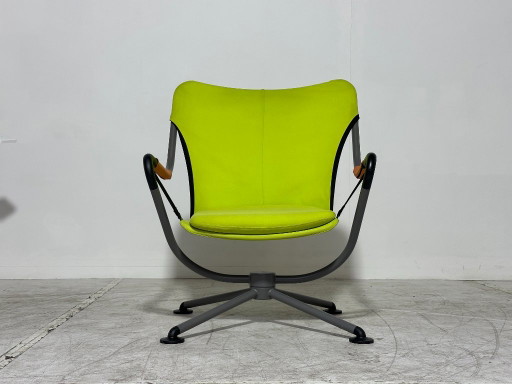 Fauteuil Vitra Waver - Konstantin Grcic - vert, gris, orange - fauteuil pivotant - hors production (photo 2 of 6)