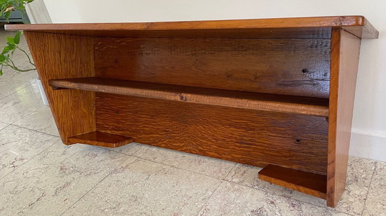 Image 1 of Geometrische wandplank massief eiken VINTAGE