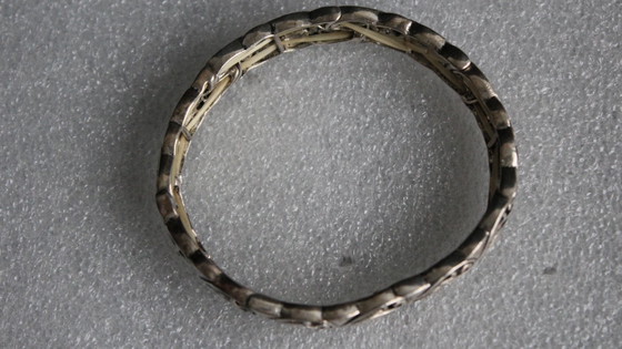 Image 1 of Vintage filigraan armband, zilverkleurig, elastisch, antieke stijl