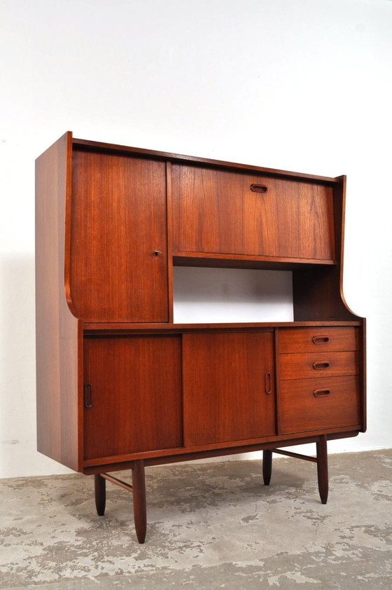 Image 1 of Vintage medium highboard in teak, 1960s
