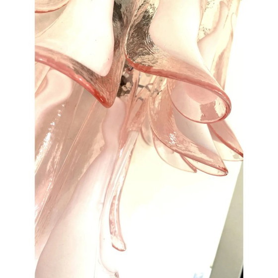 Image 1 of Coppia di applique da parete Selle in vetro di Murano rosa cipria