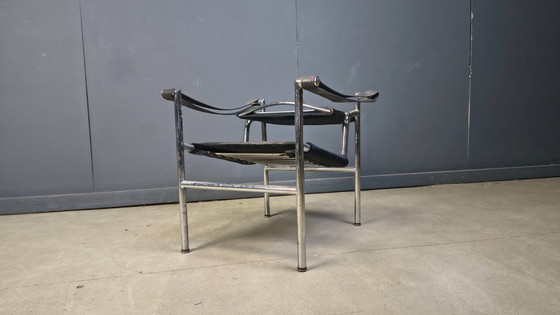 Image 1 of LC-1 Chair in black Ponyskin by Le Corbusier for Cassina 1970s