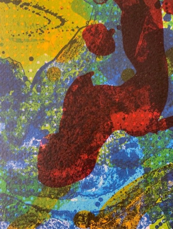 Image 1 of Sam Francis: "1989 L 282/SF 341". Auf der Platte signiert. Größe: 138 X 93 cm. Zustand: ausgezeichnet.