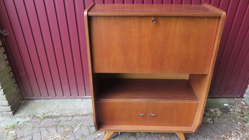 Vintage Secretaire  /  klep kast jaren 50 / 60 