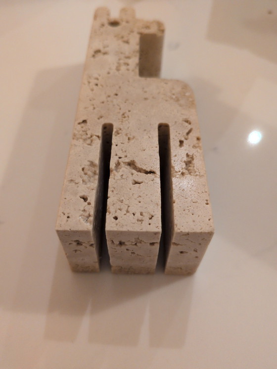 Image 1 of Pair of travertine giraffes, Fratelli Mannelli, Italy, 1970s