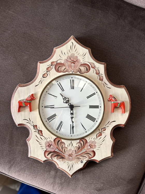 Original Schwedische Wanduhr - Grannas Olsson – Uhren, Wood (photo 4 of 9)