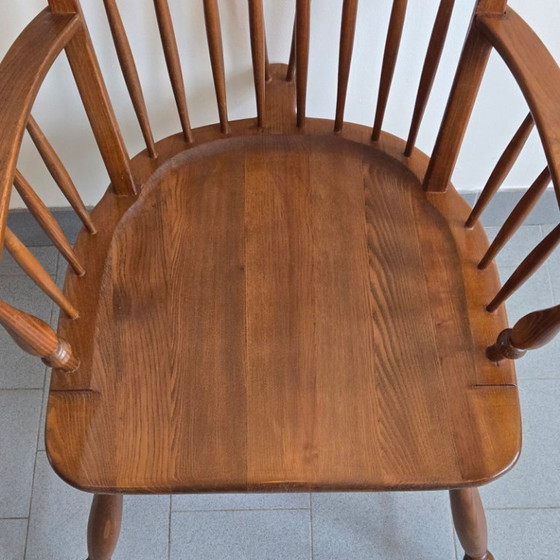 Image 1 of POLTRONA VINTAGE 1950 STILE WINDSOR IN FAGGIO VERNICIATO ANNI '50 DLG TAPIOVAARA ERCOL