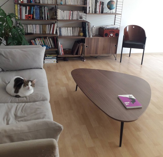 Image 1 of Tripod walnut coffee table