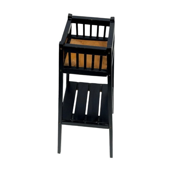 Image 1 of Vintage wooden stand/flower stand – 1960s/1970s, modernist design, 80 cm