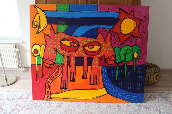 Image 1 of large painting 'night horse'