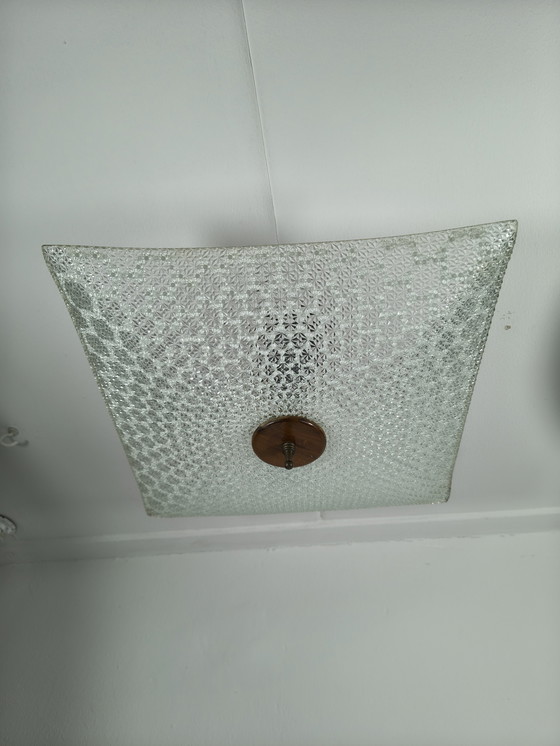 Image 1 of Vintage plafondlamp 2 fittingen 