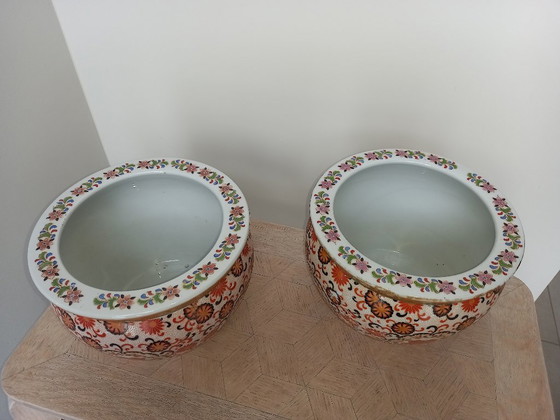 Coppia di Vasi per piante asiatici, Ceramica, Nero (foto 3 di 5)