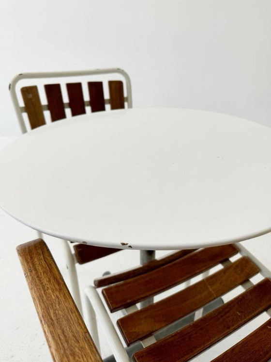 Image 1 of Set bestehend aus 2 Stühlen und einem Klapptisch von BIGLA, 1940er Jahren 