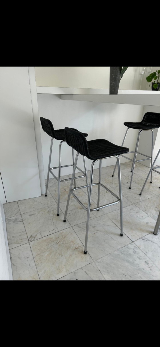 Image 1 of Set van 4 barkrukken merk Dirk van Sliedrecht rohe Noordwolde