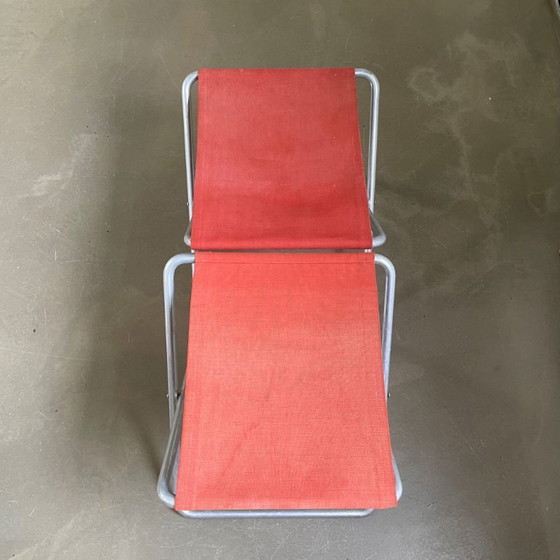 Image 1 of Set of midcentury ‘Lido’ sun lounge chairs, design Battista and Gino Giudici