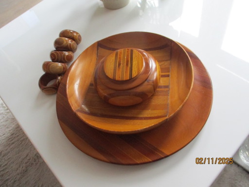 Vintage Houten Schalen Van Sovereign Native Timbers Of New Sealand