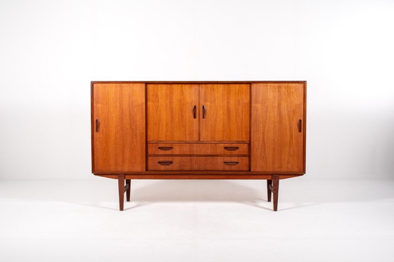 Image 1 of Credenza danese in teak e palissandro di metà secolo di P. Westergaard Møbelfabrik, anni '60