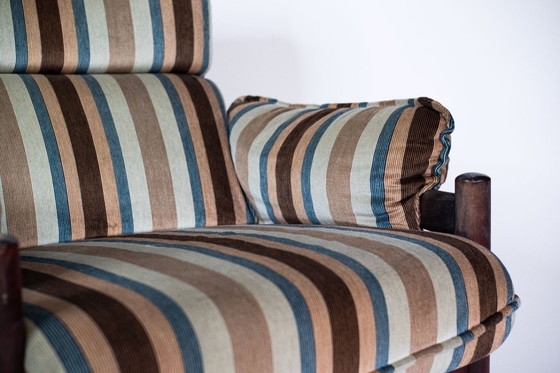 Image 1 of Striped armchair in retro chic