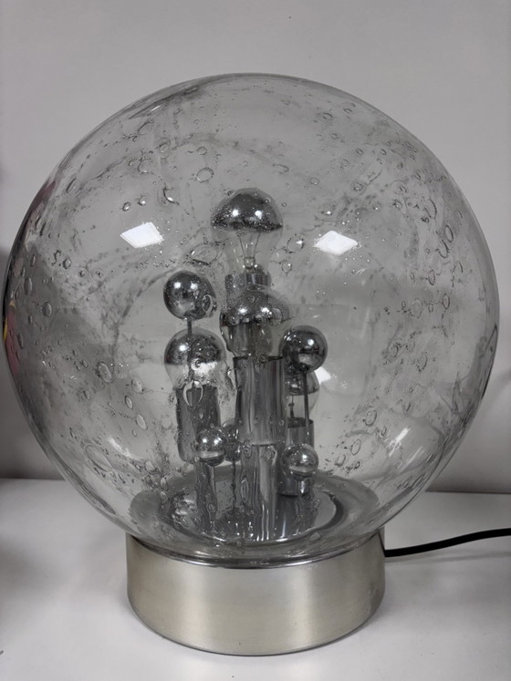 Originele Vintage Doria Leuchten 'Big Ball' Tafellamp Jaren 70 Space Age Klassieker – Tafellampen, Glass (photo 14 of 15)