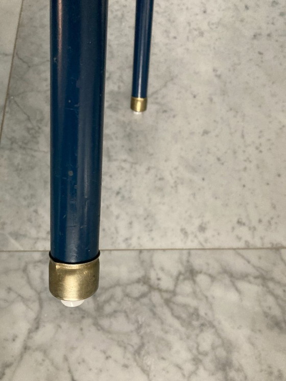 Image 1 of 4x dunkelblaue originale Lloyd Loom Esszimmerstühle