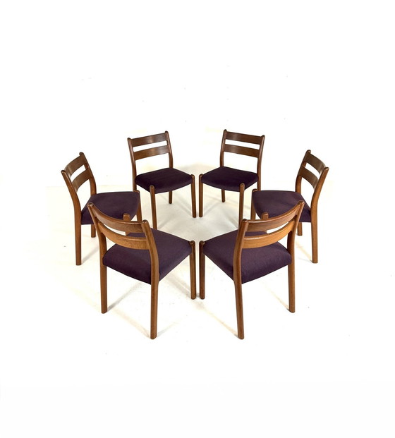Image 1 of 6x restored Danish dining chair, EMC Møbler '80