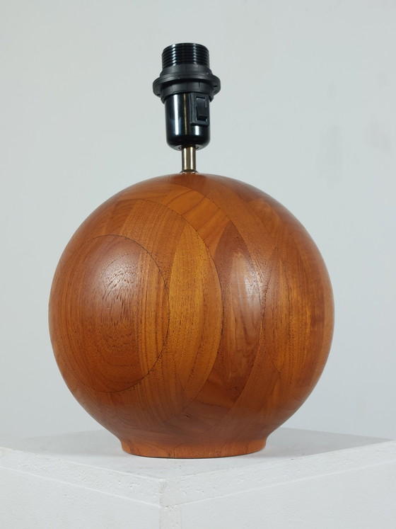 Image 1 of Pair of vintage mid-century teak table lamps from Kirk Copenhagen