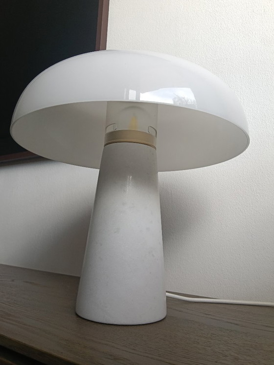 Design For The People Glossy White Table Lamp – Glass, Marble (photo 2 of 6)