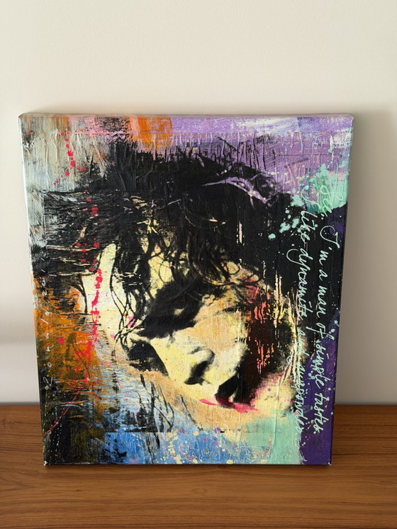 Image 1 of Ronald Chapeau – “The Joker” (2011) | Original Mixed Media on Canvas | 60 × 50 cm
