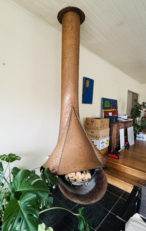 Handgeslagen houthaard - Walter De Buck (koper)