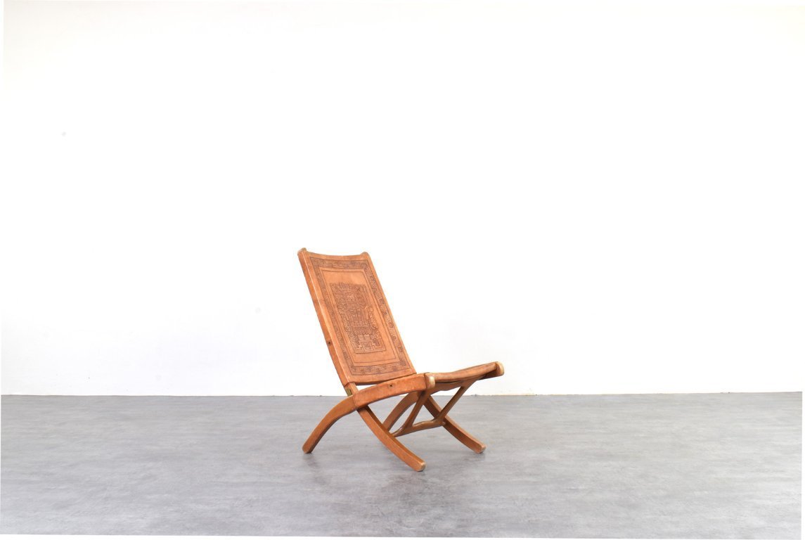 Folding Chair by Ángel Pazmiño for Muebles de Estilo, 1960s