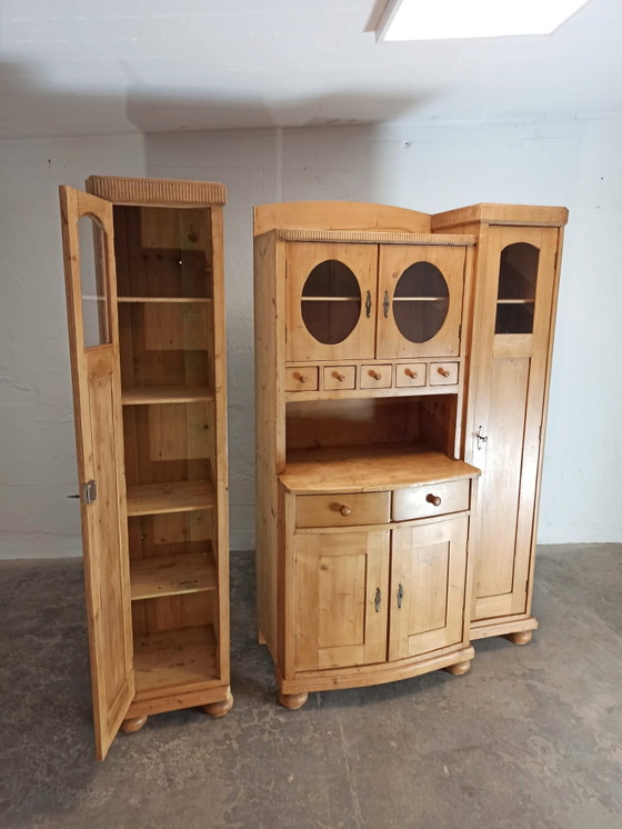 Buffet ancien en pin massif – Armoires murales, Wood (photo 5 of 15)