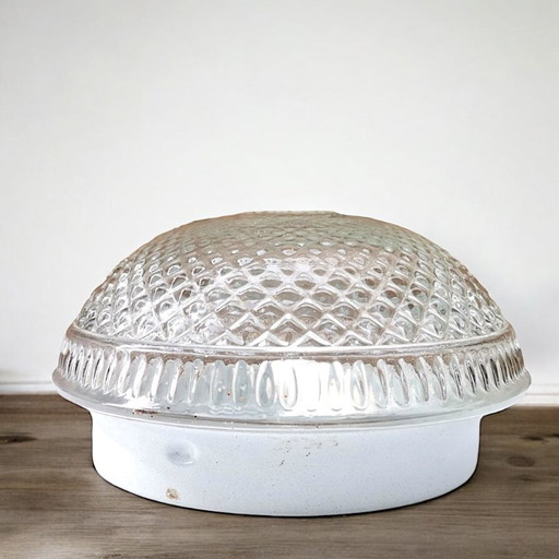 Petite lampe murale ou de plafond à encastrer en verre clair