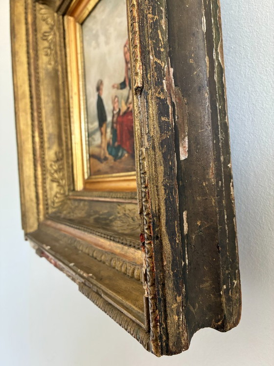 Dipinto a olio antico di paesaggio marino, c. 1845 – Dipinti e disegni, Canvas (photo 4 of 16)