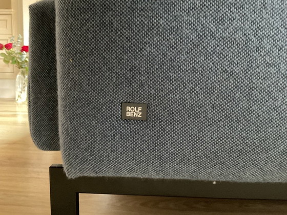 Image 1 of Divano Rolf Benz, blu screziato.