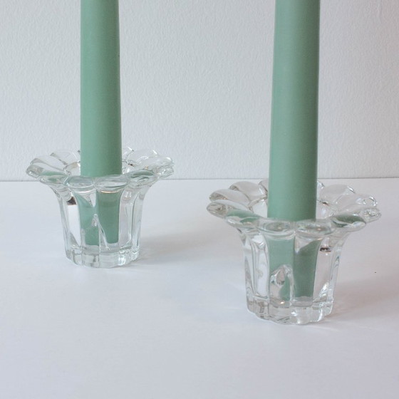 Candelabros de cristal estilo Reims de los años 80 – Portavelas, Glass (photo 4 of 10)